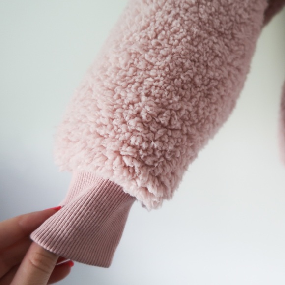Love Tree Pink Pullover Hooded Sherpa Size Small - Picture 2 of 9